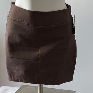 NWT BCX Heather Brown Stretch Skirt, M